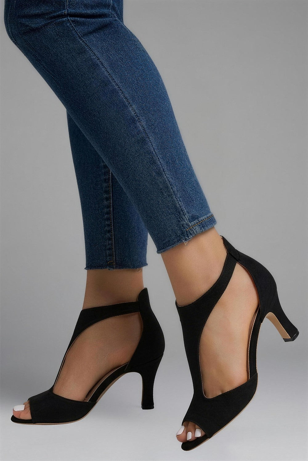 Women's Peep Toe Heeled Sandals