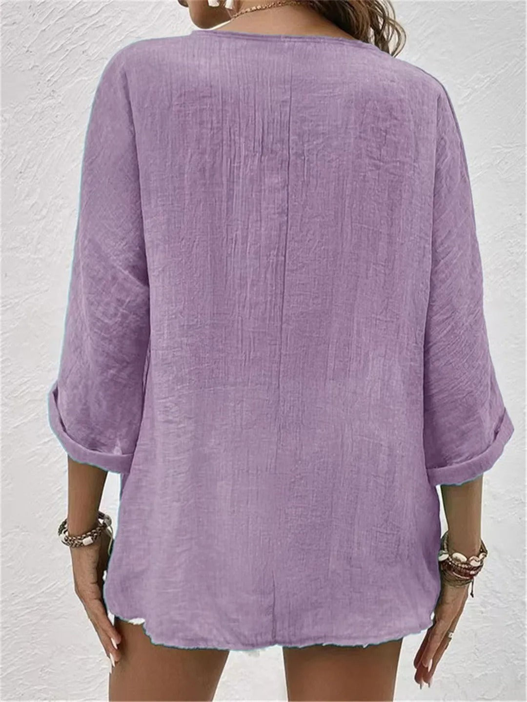 Women's 3/4 Sleeve V Neck Top