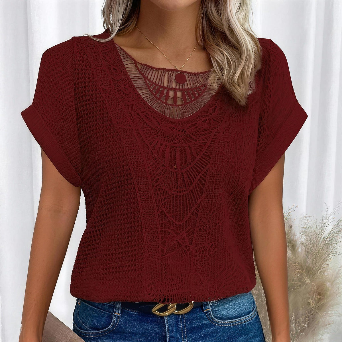 Women's Crochet Lace Top