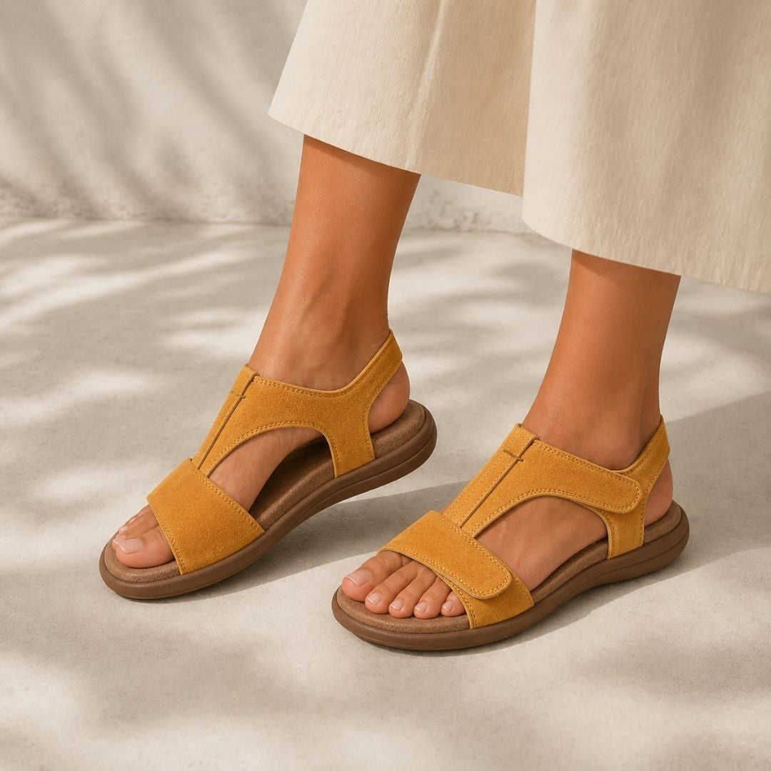Women's Flat T Strap Walking Sandals