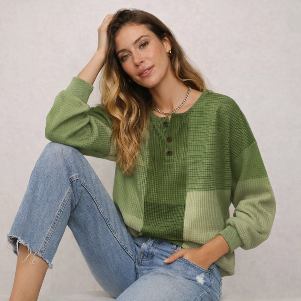 Waffelstrick Damenpullover Greta