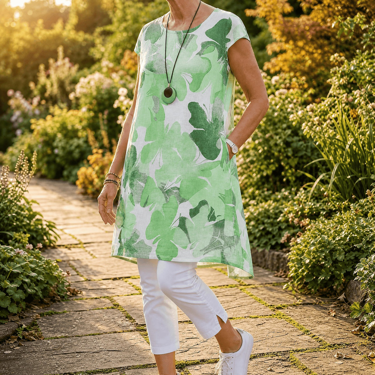 Women's Watercolour Floral Summer Dress
