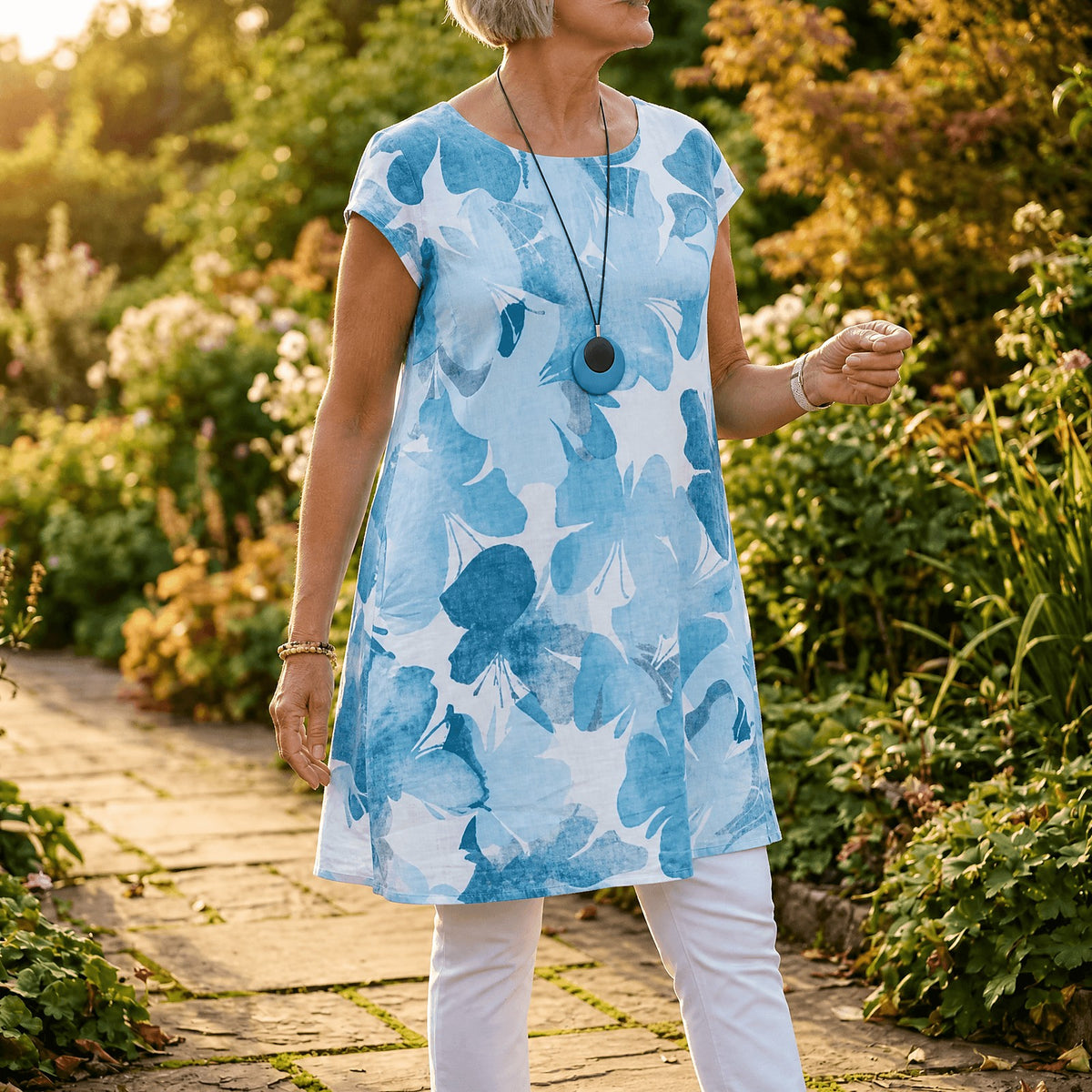 Women's Watercolour Floral Summer Dress