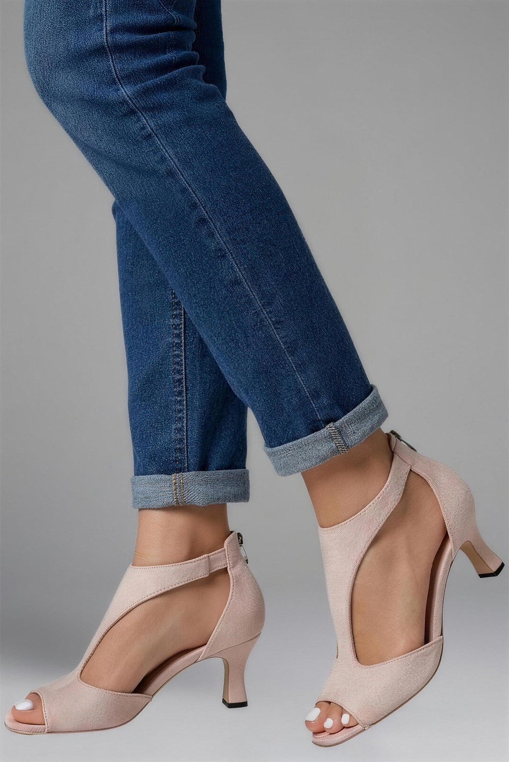 Women's Peep Toe Heeled Sandals