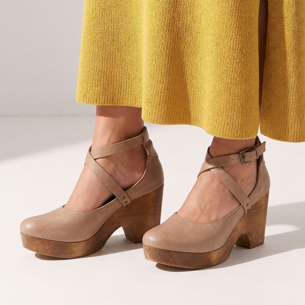 Women's Strappy Platform Block Heels