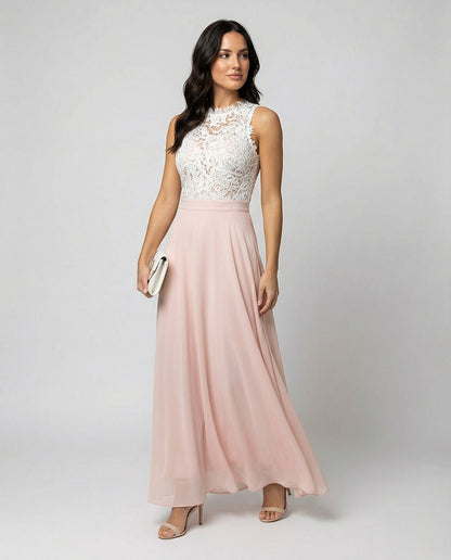 Women's Lace Chiffon Maxi Formal Dress