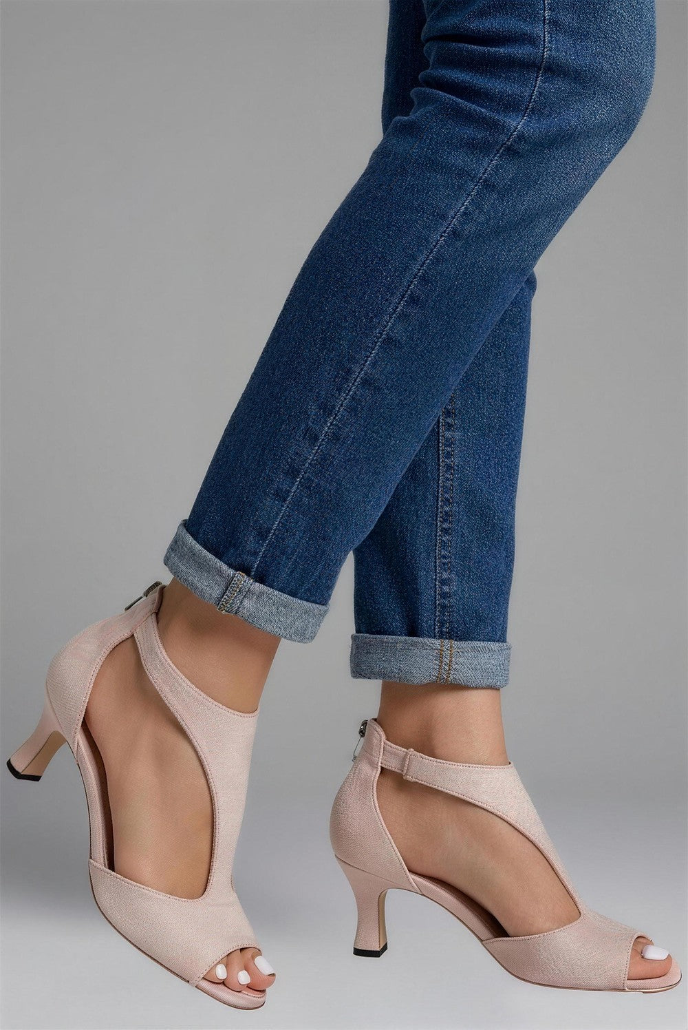 Women's Peep Toe Heeled Sandals