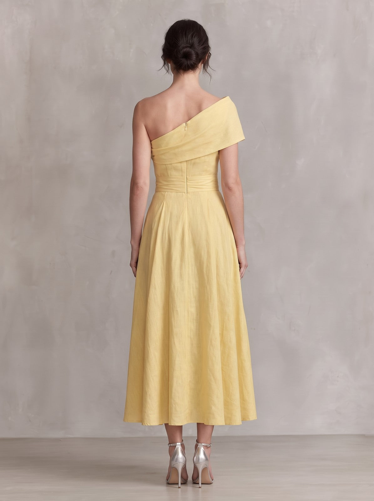 Women's One Shoulder Midi Dress