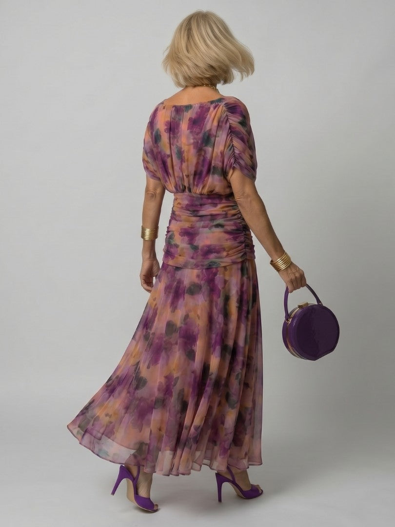 Women's Off Shoulder Draped Midi Dress