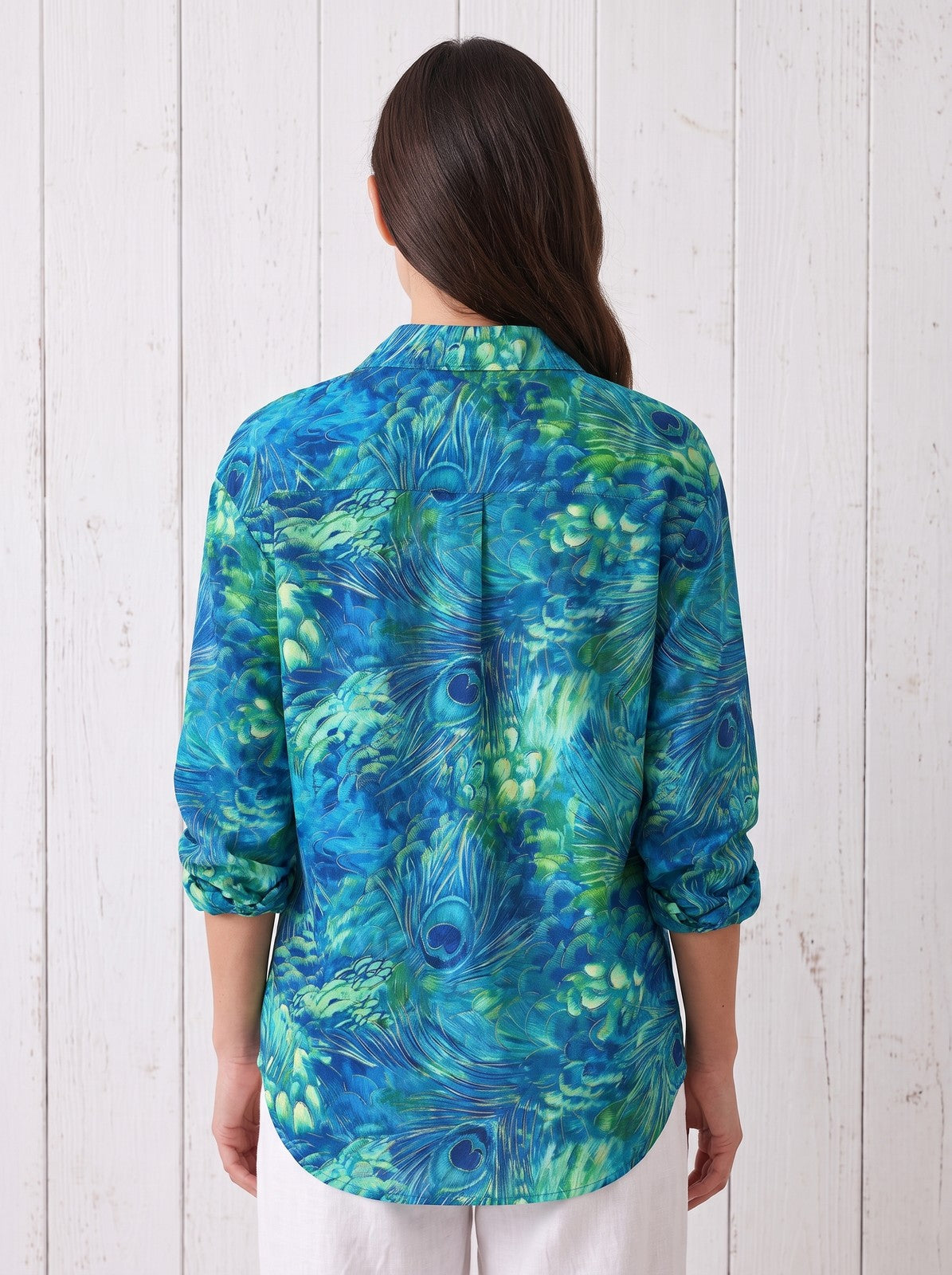 Women's Printed Button Up Shirt