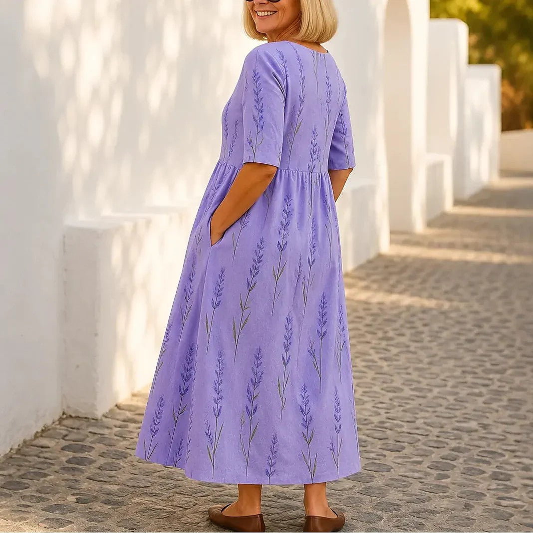 Women's Floral Empire Waist Maxi Dress