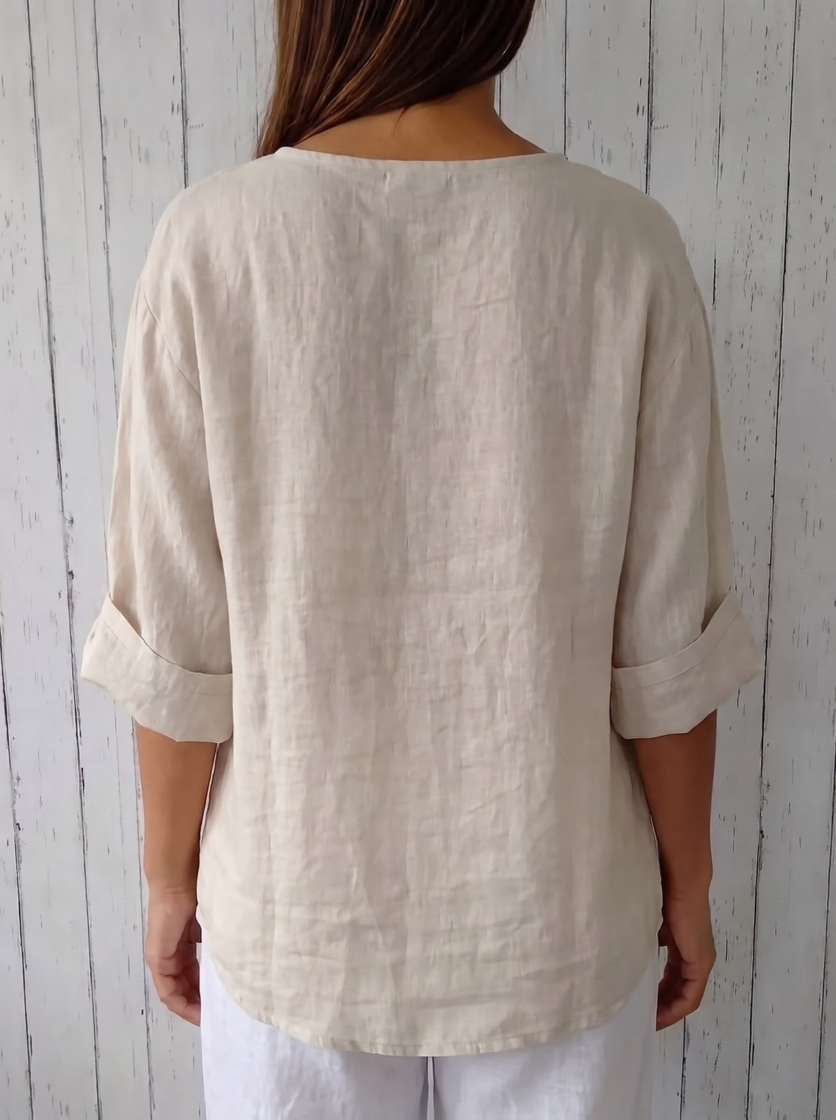 Women's Relaxed V Neck Blouse