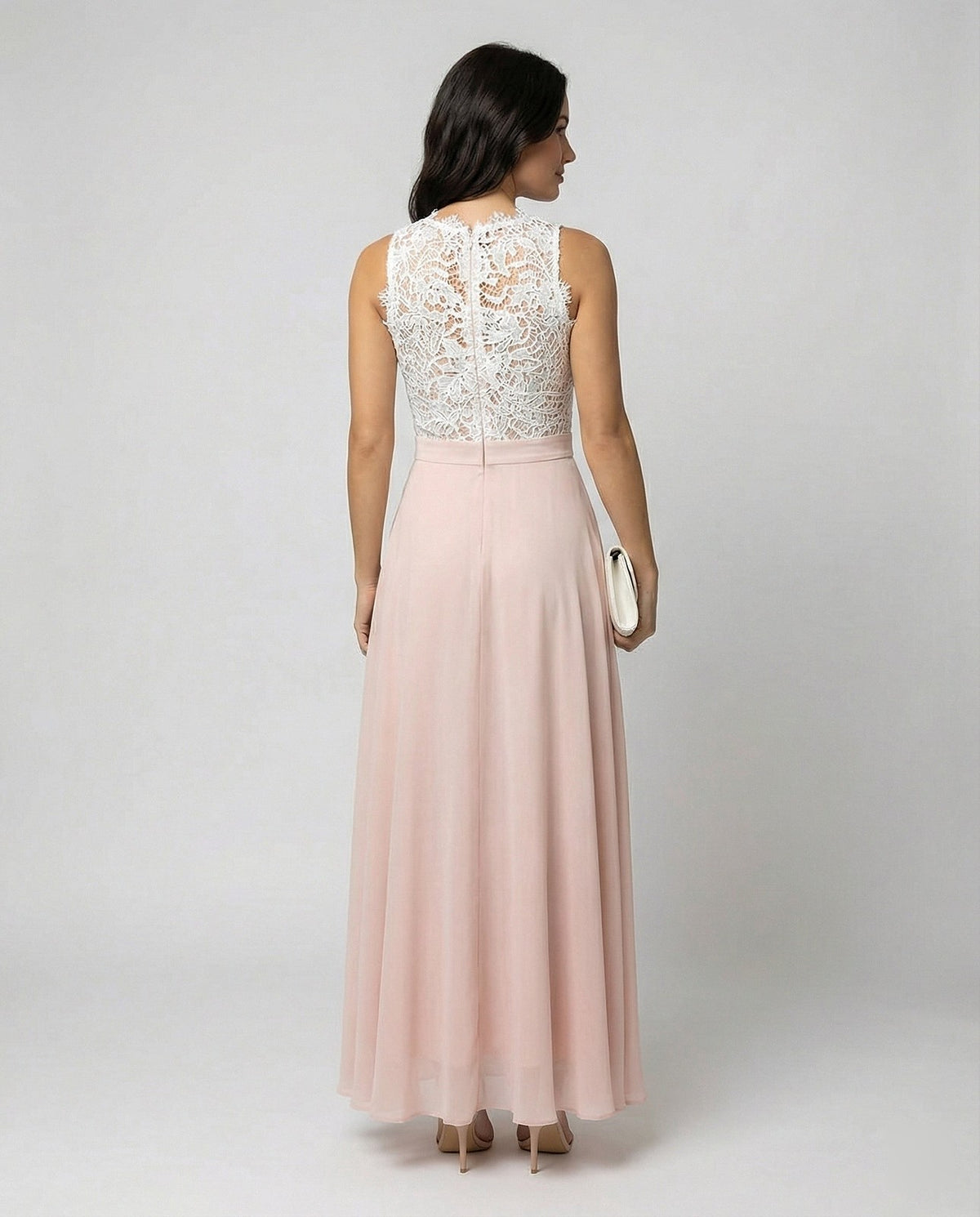 Women's Lace Chiffon Maxi Formal Dress