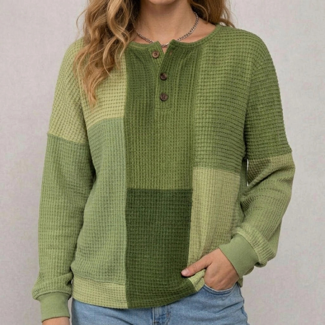 Waffelstrick Damenpullover Greta
