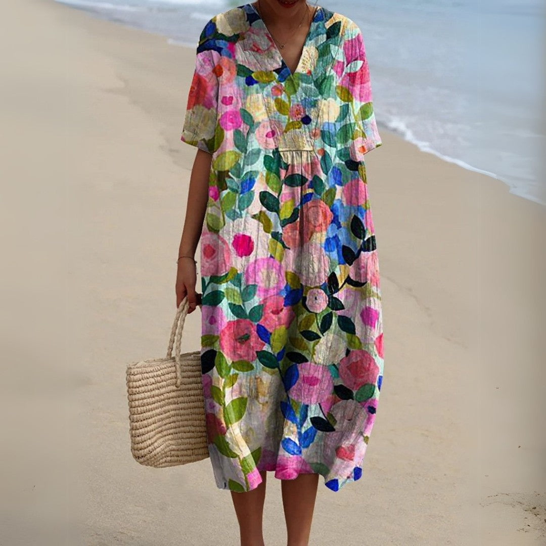 Women's Floral Summer Midi Dress
