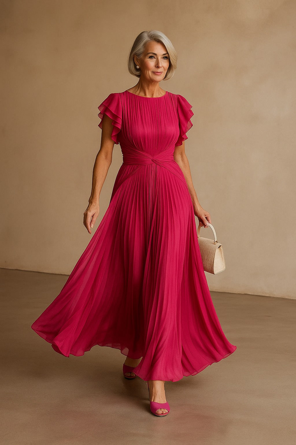 Elegantes Plissée-Abendkleid für Damen