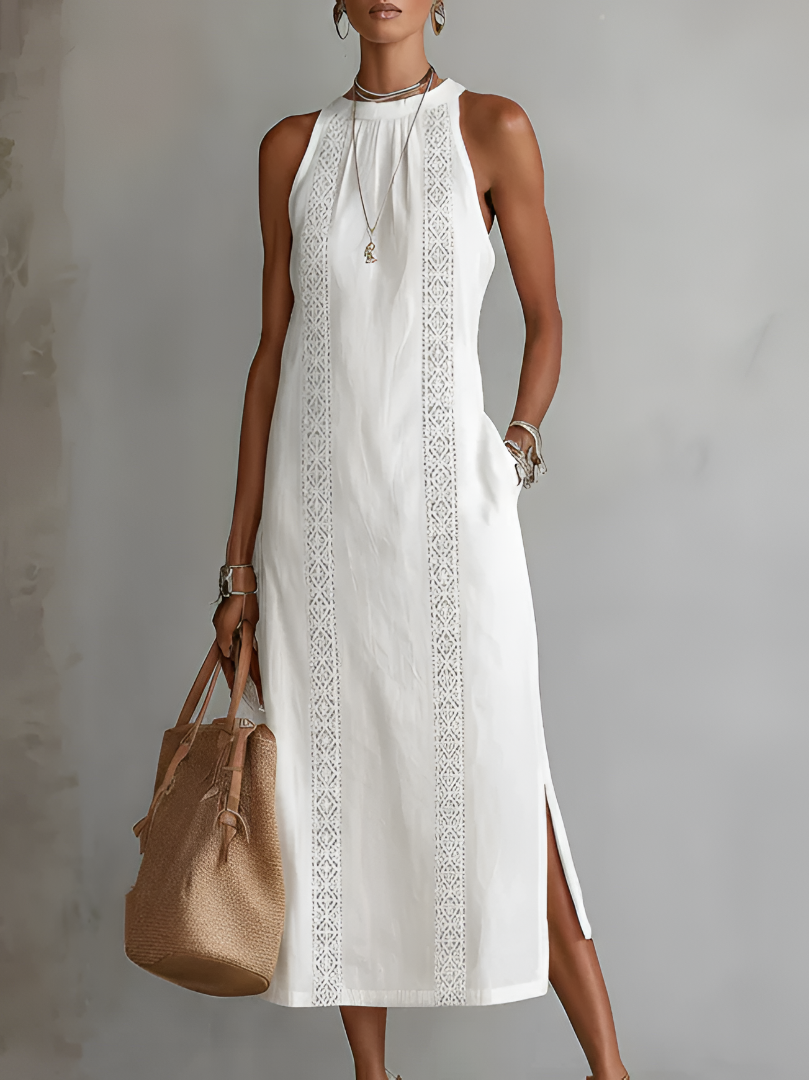 Leichtes ärmelloses Flow-Kleid für Damen