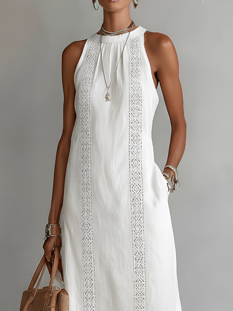 Leichtes ärmelloses Flow-Kleid für Damen
