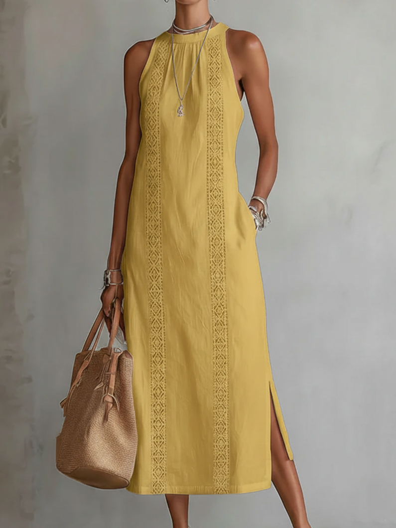 Leichtes ärmelloses Flow-Kleid für Damen