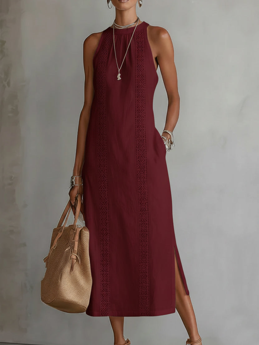 Leichtes ärmelloses Flow-Kleid für Damen