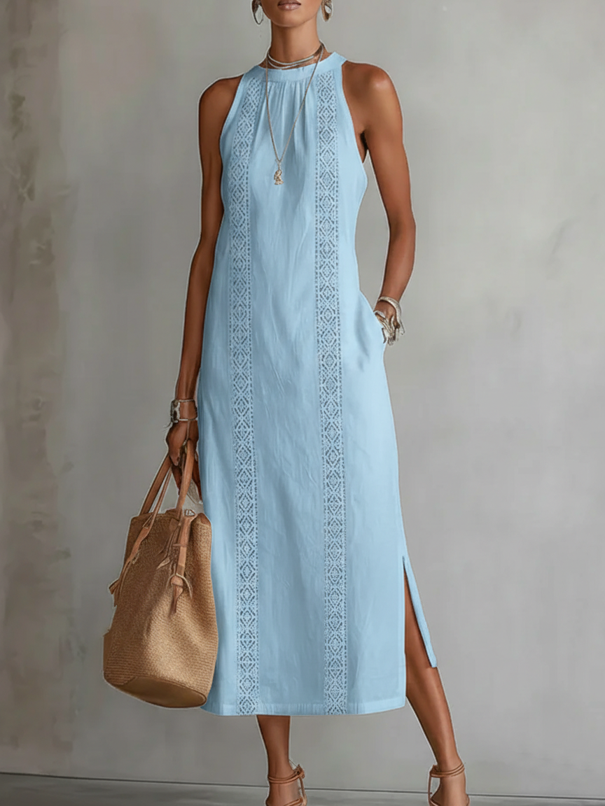 Leichtes ärmelloses Flow-Kleid für Damen