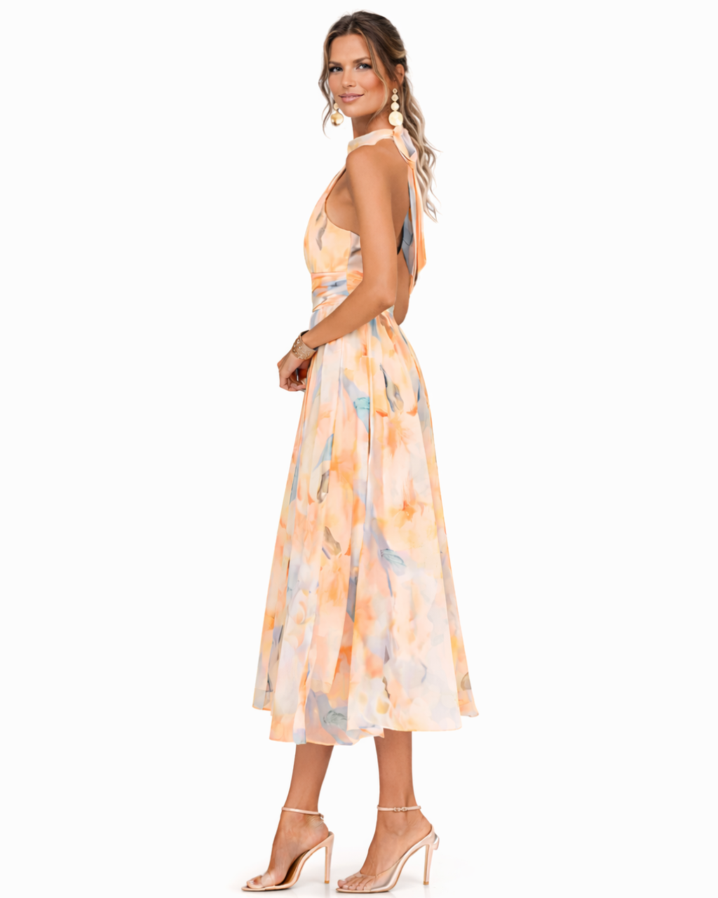 Stilvolles Maxikleid mit Neckholder-Ausschnitt für Damen