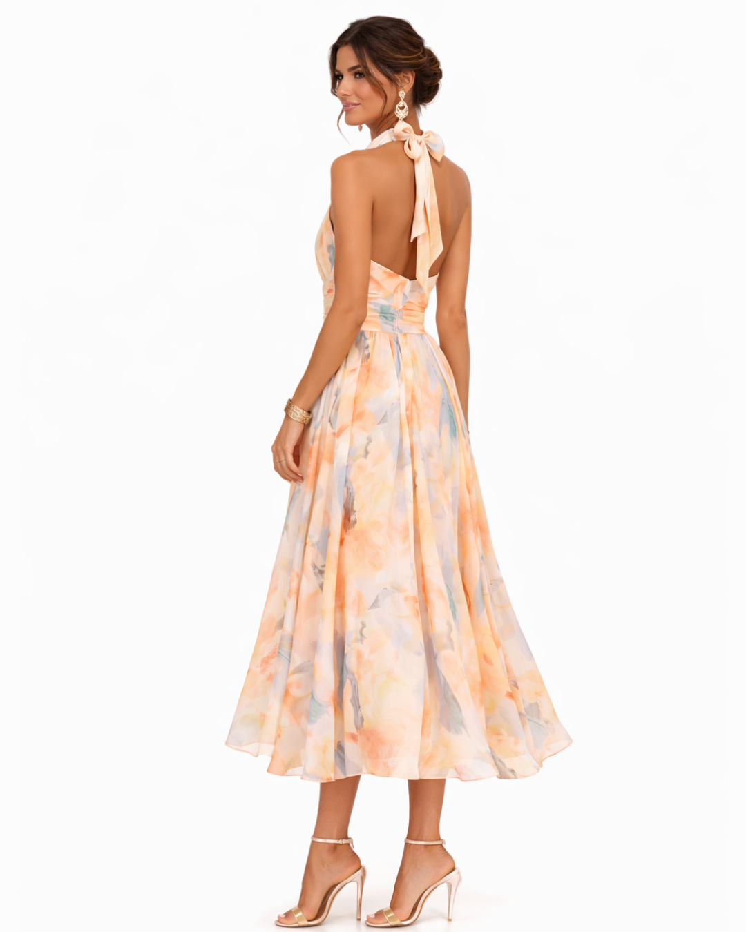 Stilvolles Maxikleid mit Neckholder-Ausschnitt für Damen