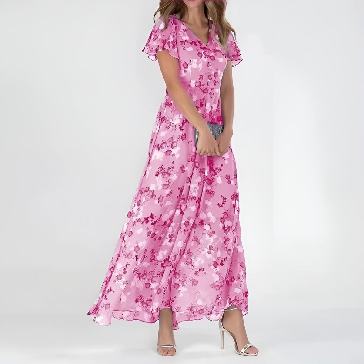 Elegantes Sommerkleid mit fließender Silhouette