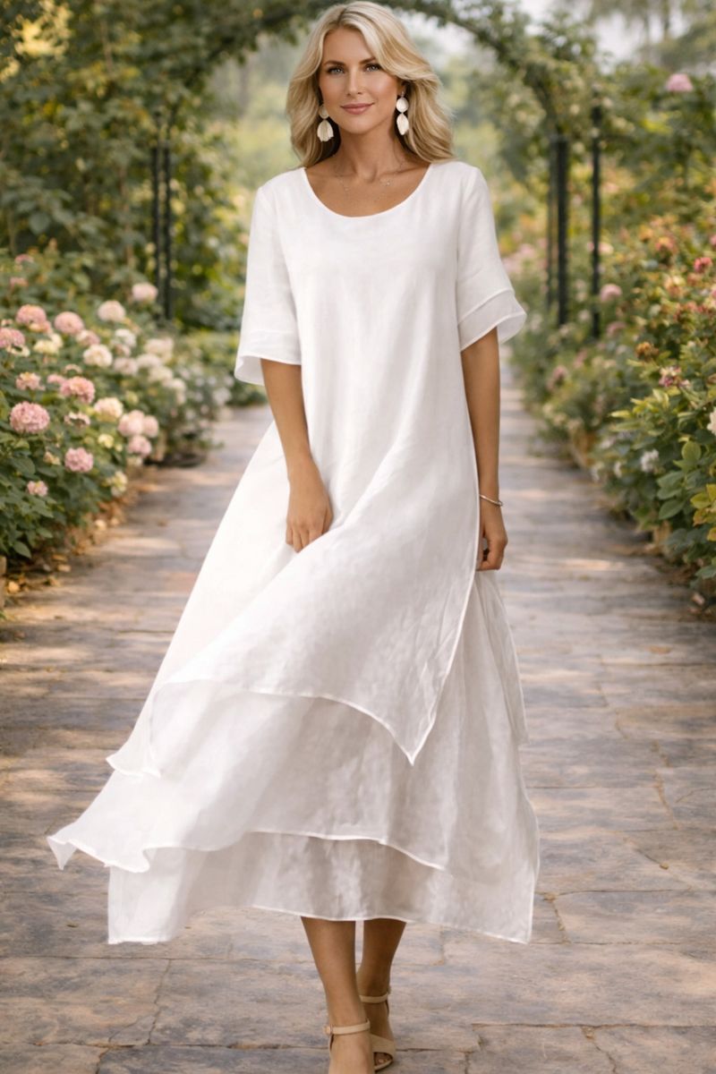 Elegantes Kleid mit fließendem Schnitt
