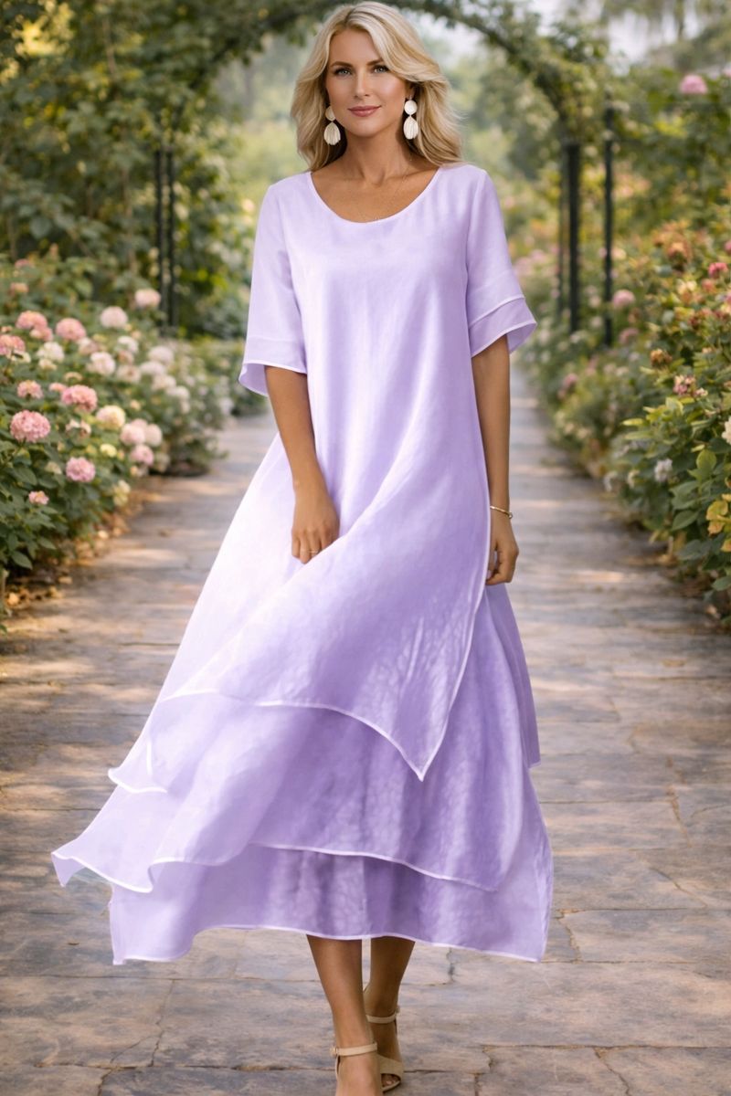 Elegantes Kleid mit fließendem Schnitt