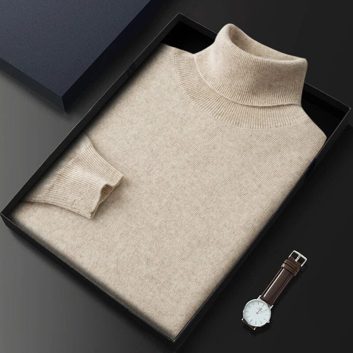 Leon | Luxuriöser Herren Rollkragenpullover Aus 100% Kaschmir