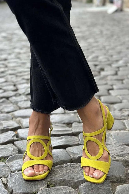 Women's Open Toe Block Heel Sandals
