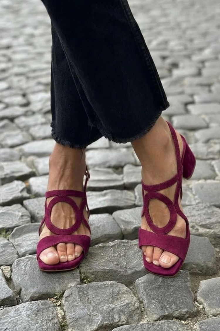 Women's Open Toe Block Heel Sandals