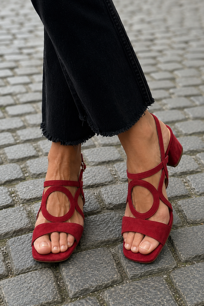Women's Open Toe Block Heel Sandals