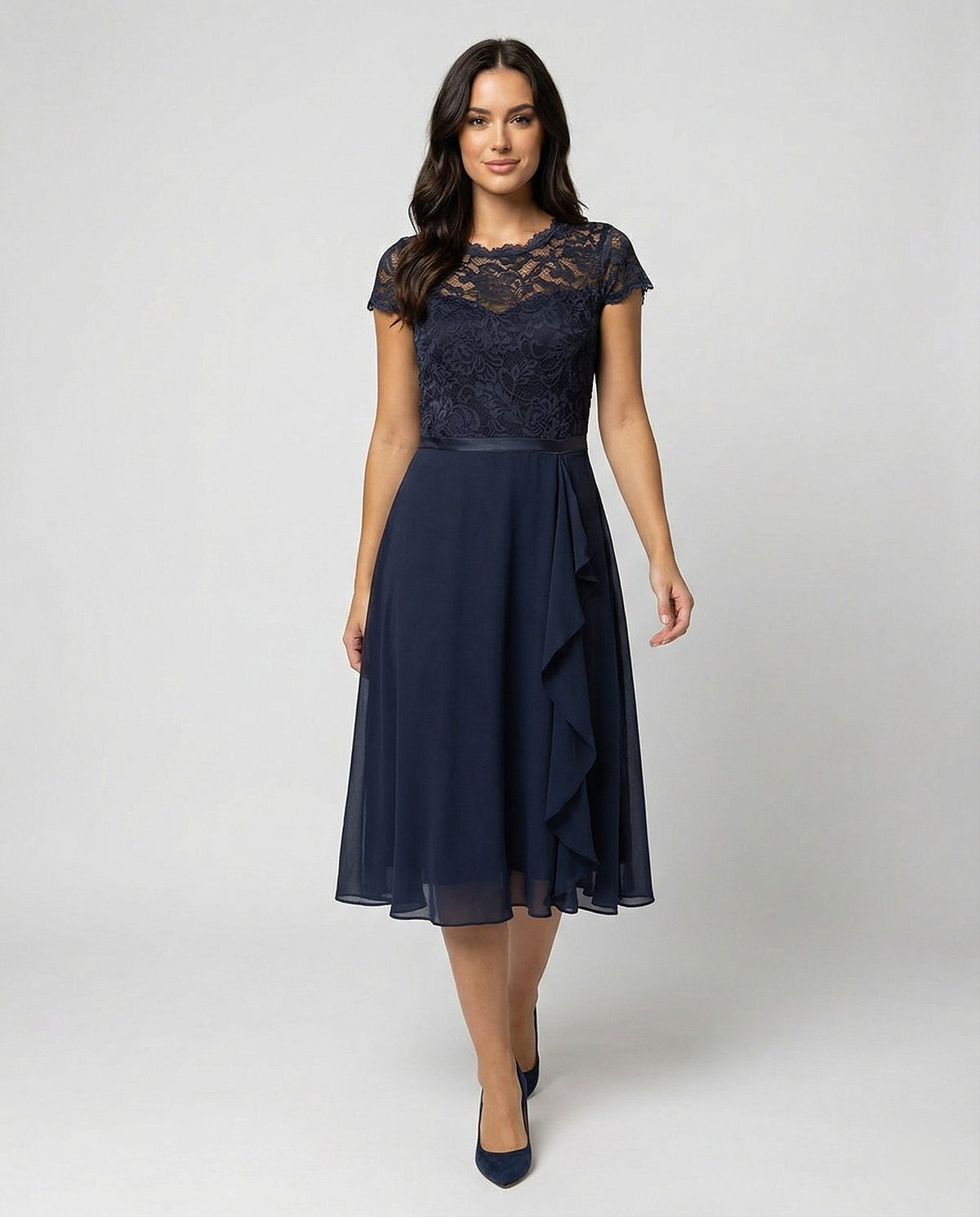 Women's Ruffle Cascade Races Dress