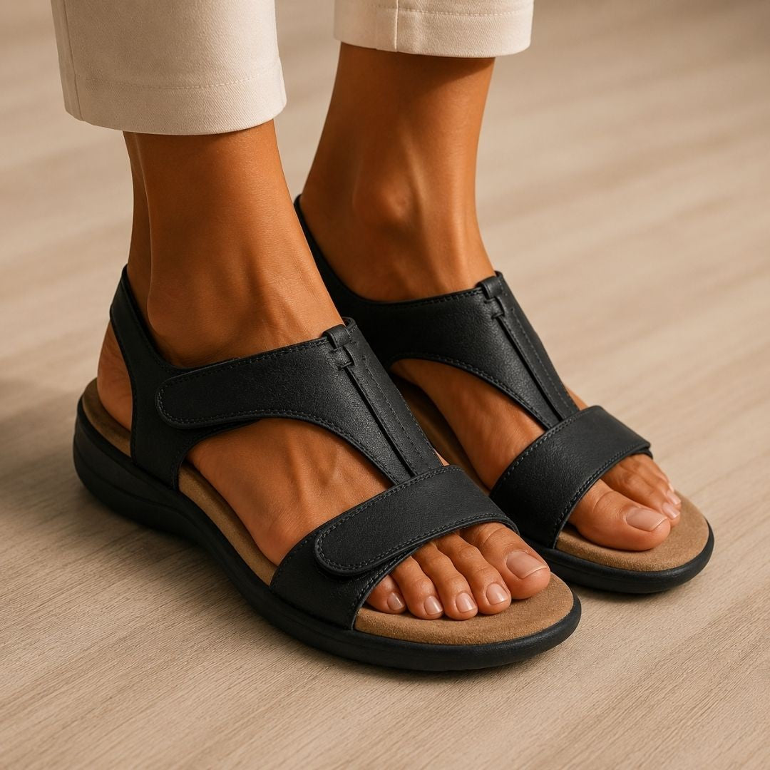 Women's Flat T Strap Walking Sandals
