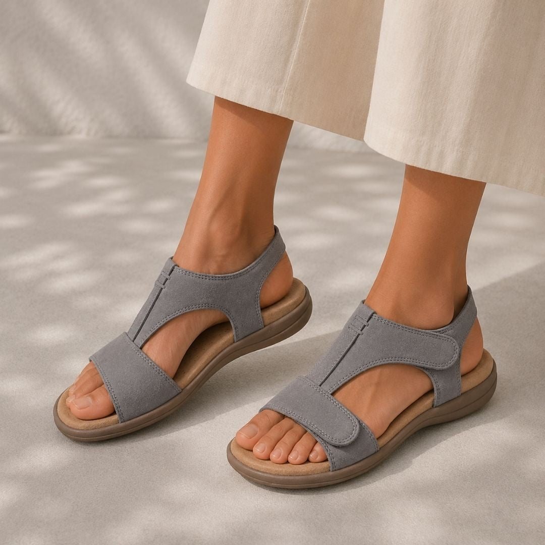 Women's Flat T Strap Walking Sandals