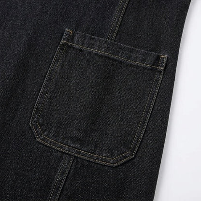 Women's Short Sleeve Denim Shift Dress