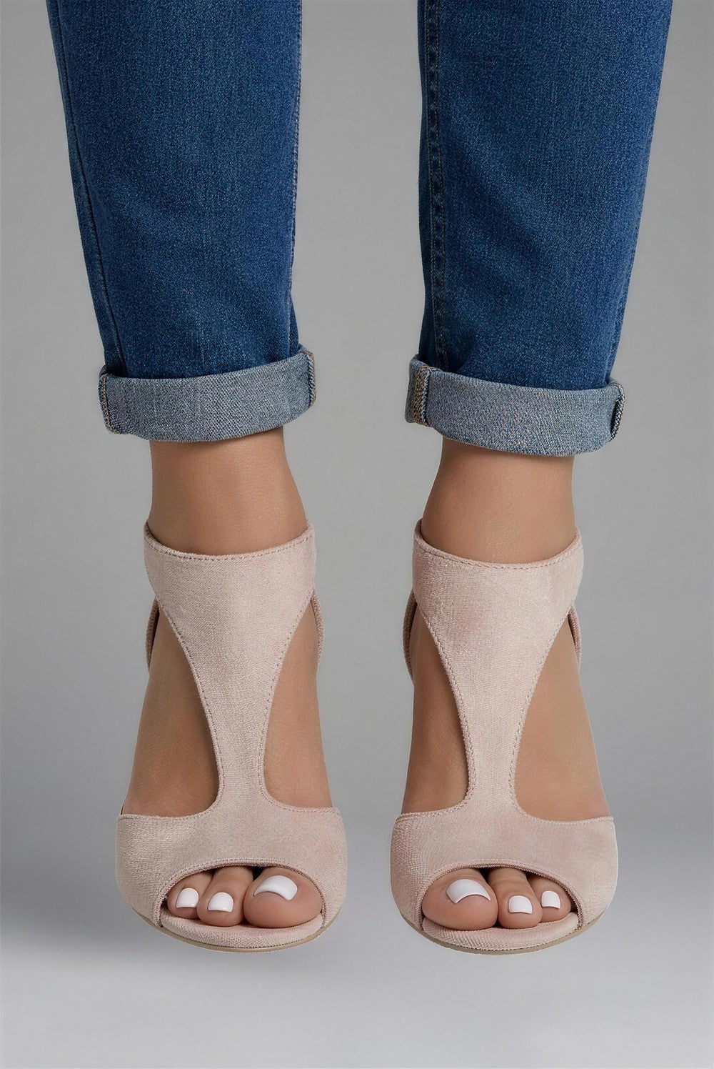 Women's Peep Toe Heeled Sandals