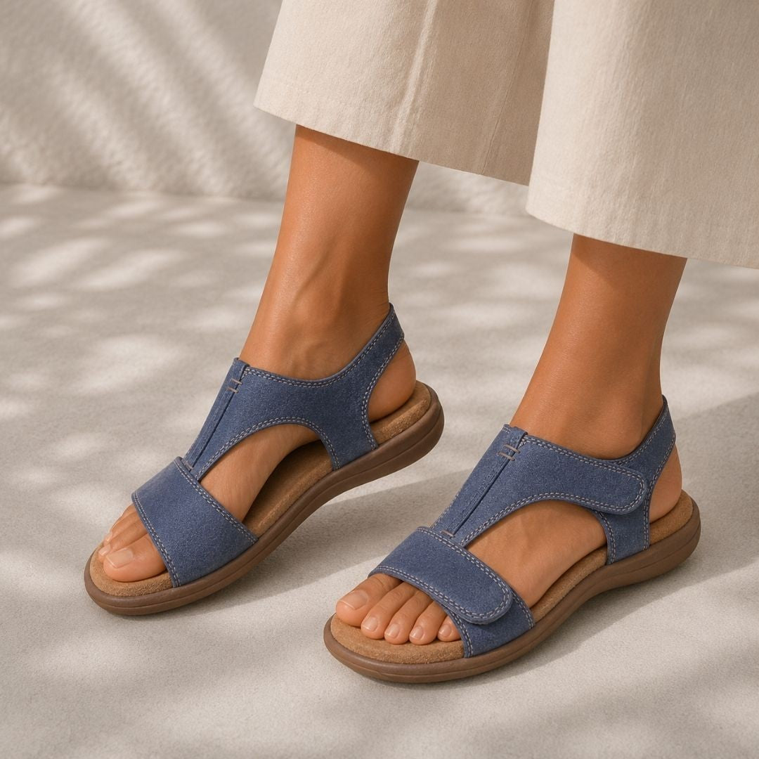 Women's Flat T Strap Walking Sandals